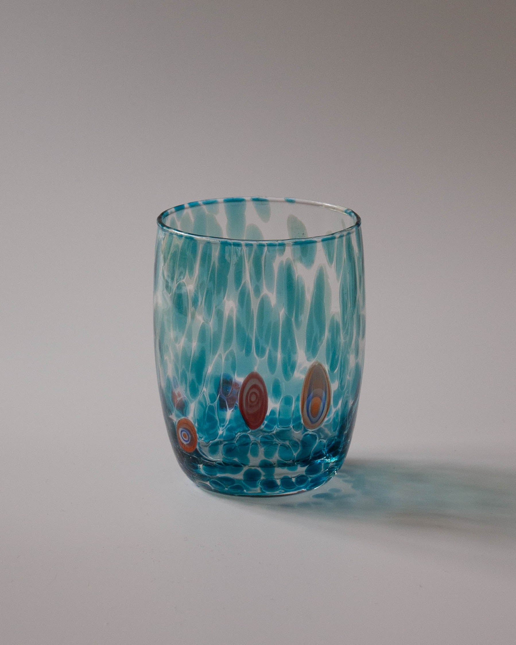 Vaso de Murano azul soplado a mano - Juego de 4