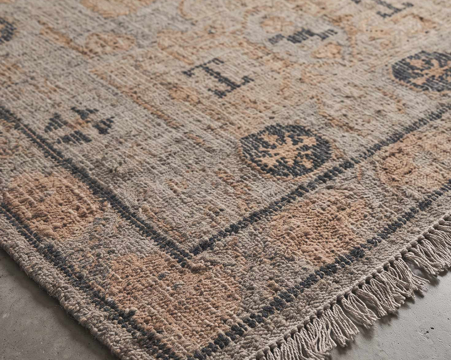 Natasha handwoven jute rug 2m x 3m with natural textural weave | Anboise