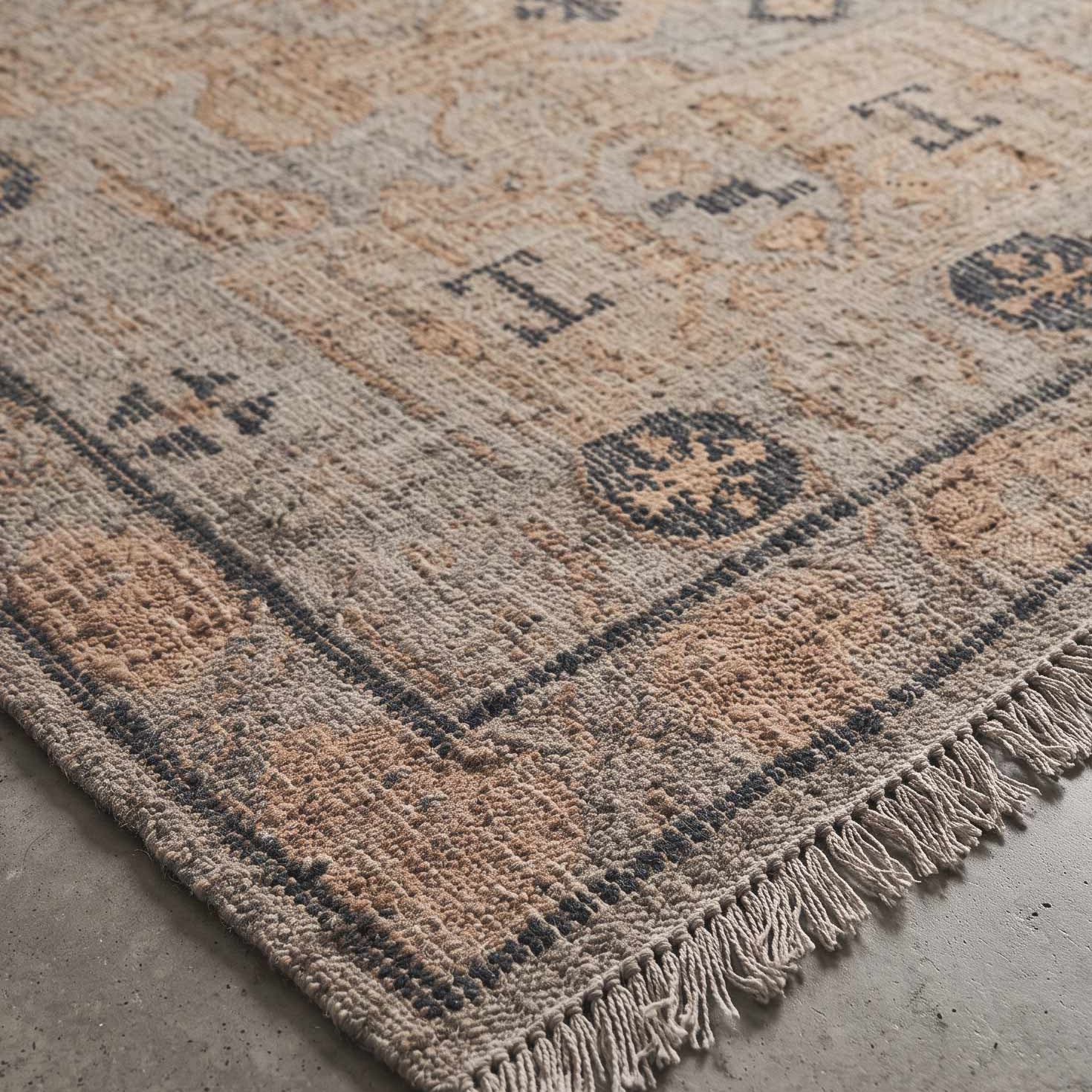 Natasha handwoven jute rug 2m x 3m with natural textural weave | Anboise