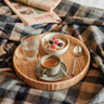 Oakley navy grey camel check wool throw – woven in Ireland - Anbosie