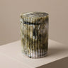 Decorative green resin pot used for bathroom or kitchen storage - Anboise