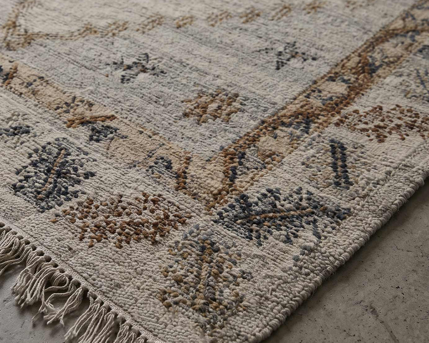 Christina handwoven jute, wool and cotton rug 2m × 3m with natural textural weave | Anboise