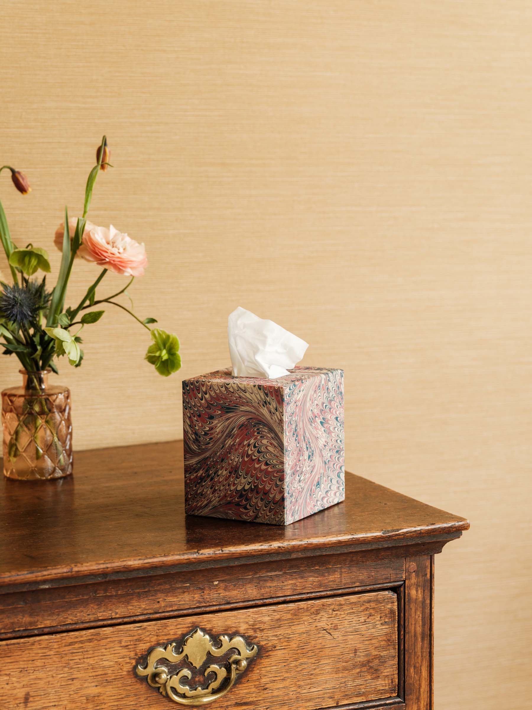 Felicity Hand Marbled Tissue Box