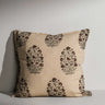 Elisa square double‑sided hand block printed cushion – Jaipur craftsmanship - Anboise