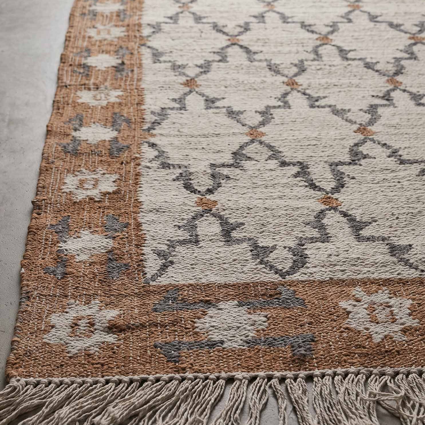 Erica handwoven jute rug 2m × 3m with natural textural weave | Anboise
