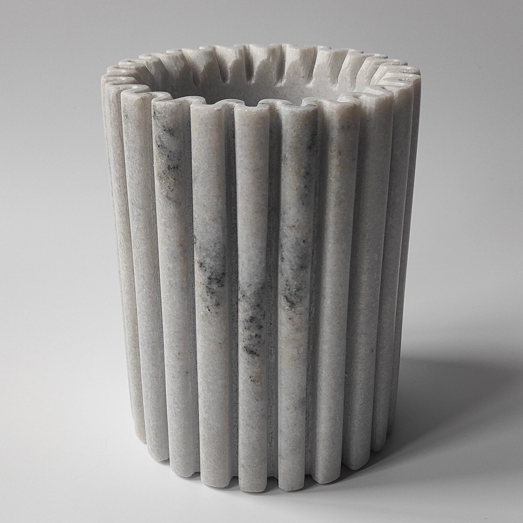Esmeralda Fluted Marble Wine Cooler | Anboise