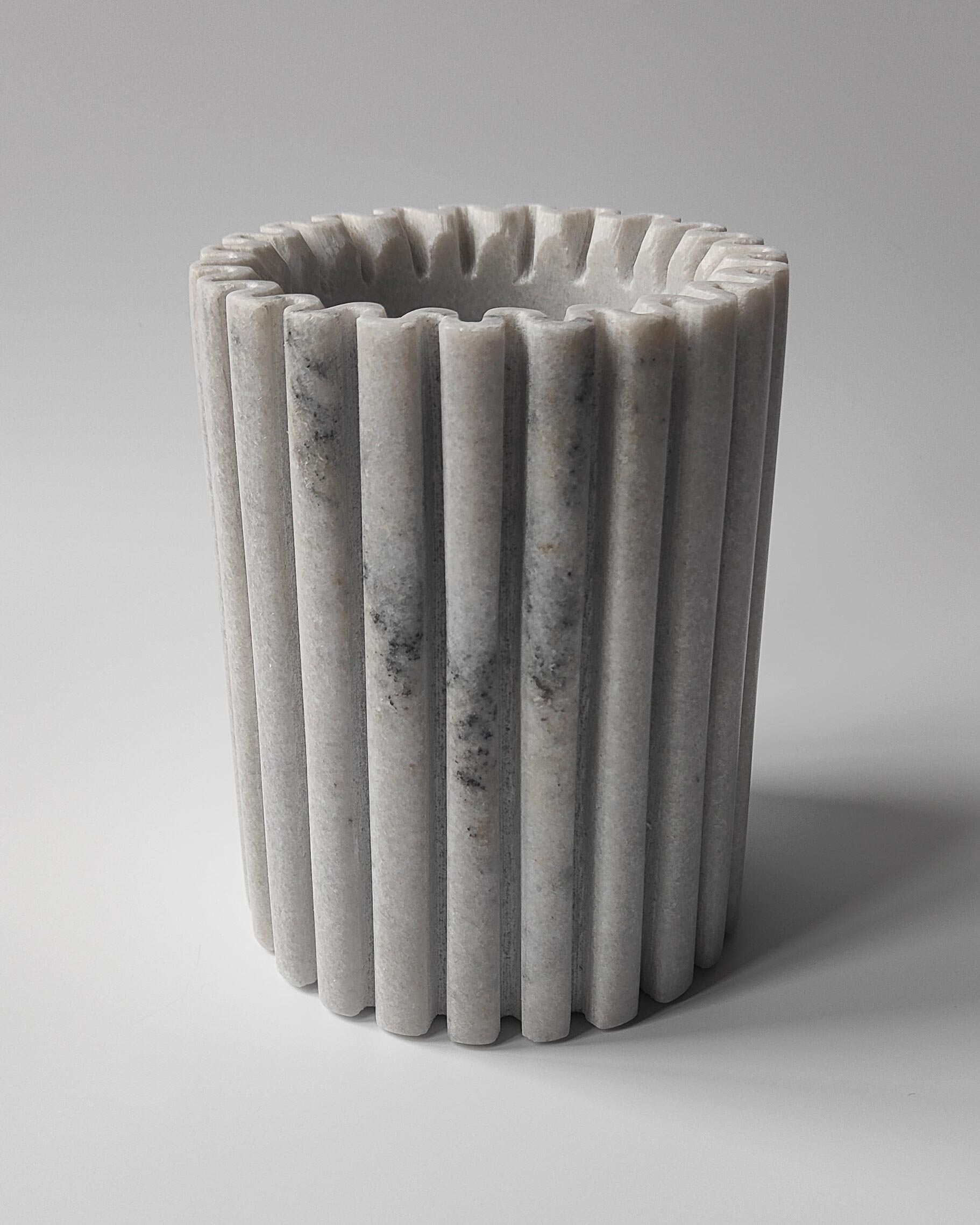 Esmeralda Fluted Marble Wine Cooler | Anboise