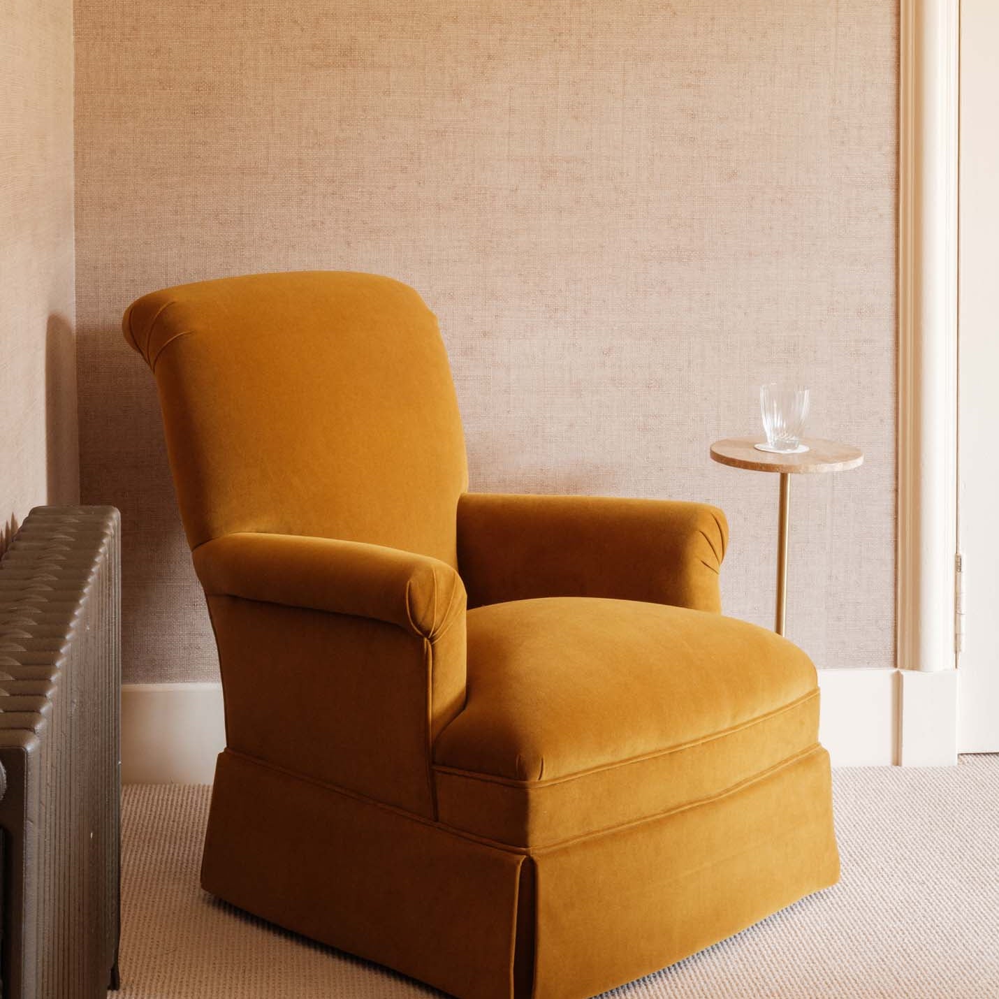Traditional British armchair crafted using time‑honoured techniques