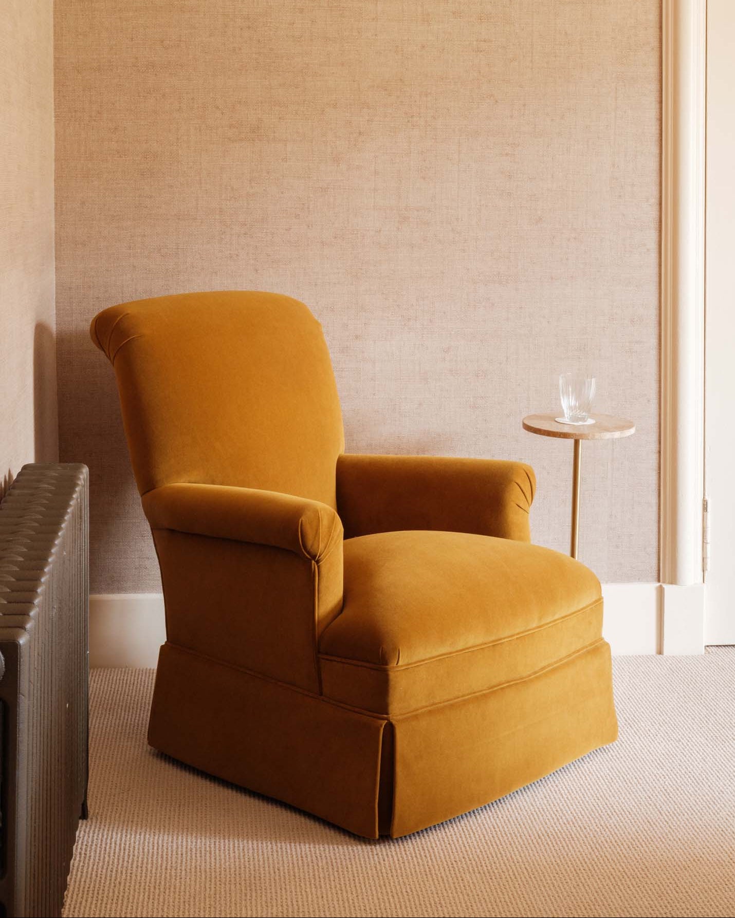 Traditional British armchair crafted using time‑honoured techniques
