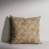 Mabel square double‑sided hand block printed cushion with contrast piping – Anboise