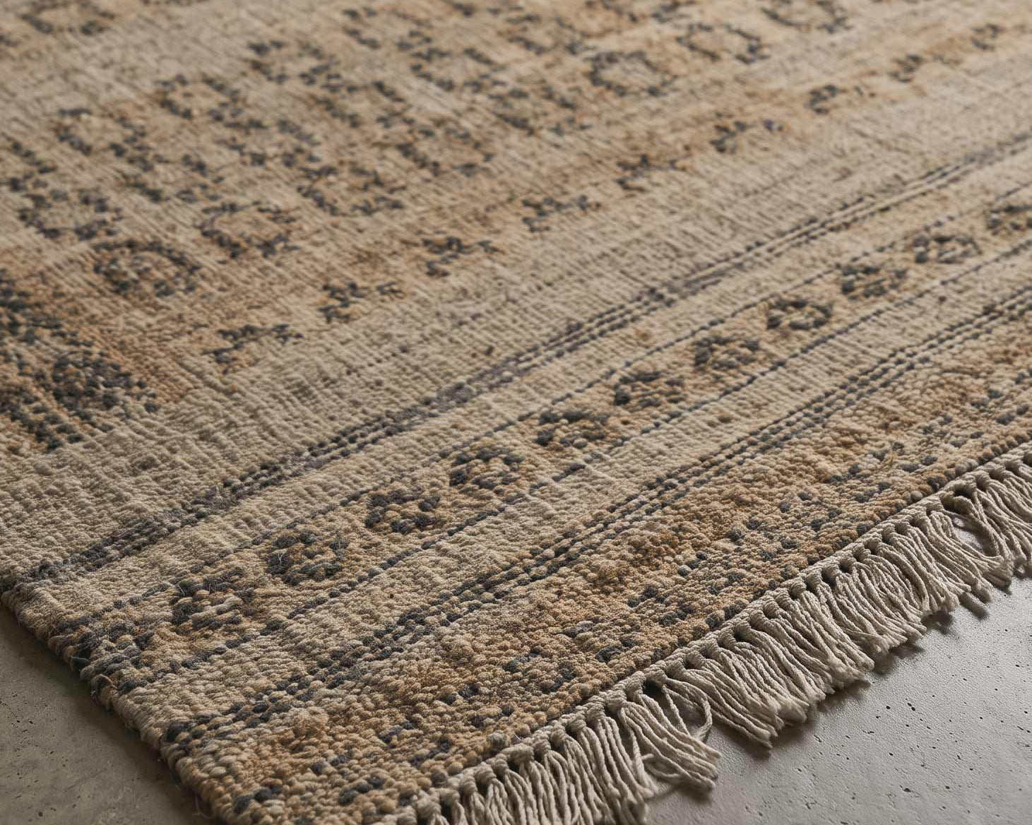 Marissa handwoven wool and jute rug 2m × 3m with natural textural weave | Anboise