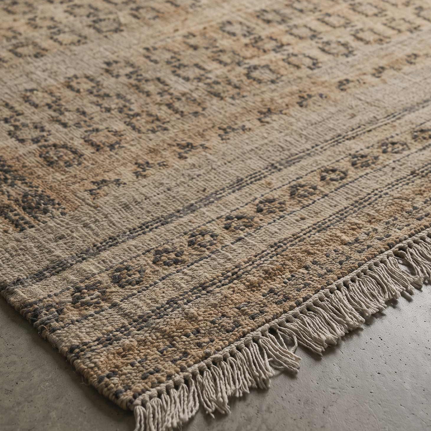 Marissa handwoven wool and jute rug 2m × 3m with natural textural weave | Anboise