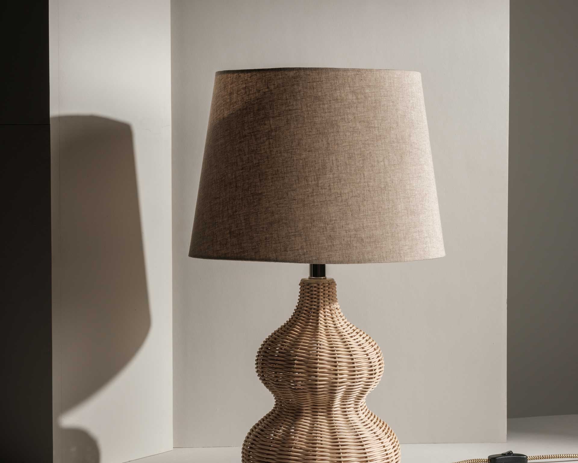 Danielle Lamp styled on a bedside or console table
