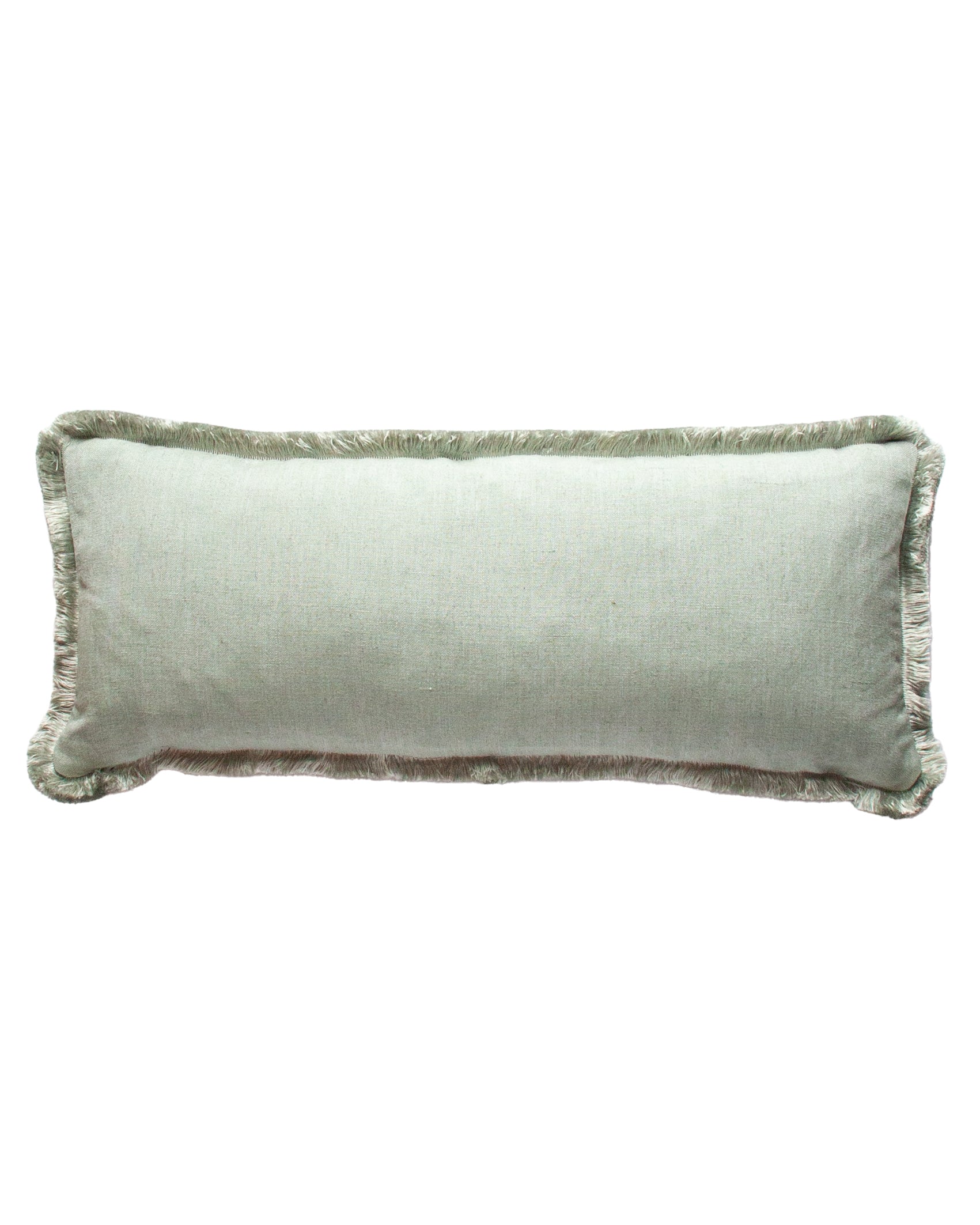 Luxury linen and silk trim cushion handmade in the UK | Anboise