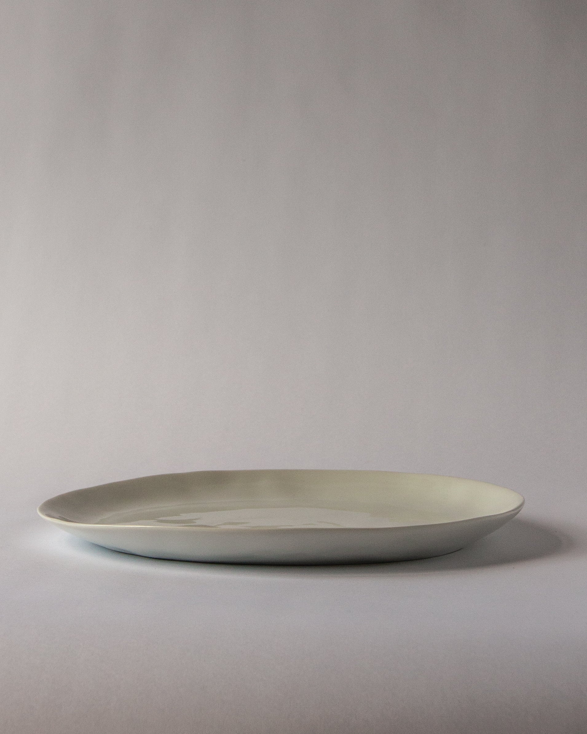 Plato llano blanco esmeril - Juego de 4