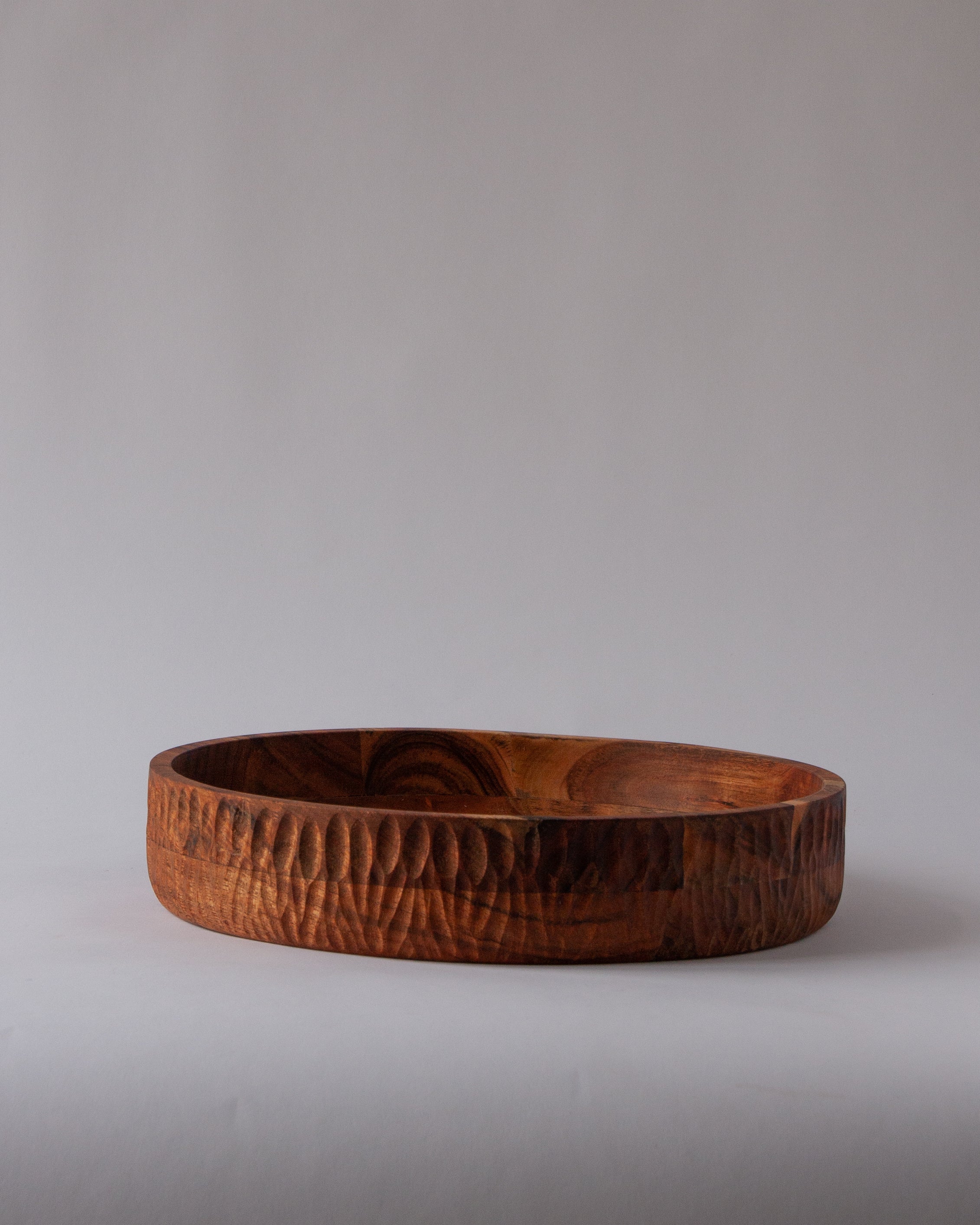 Piper Carved Wooden Salad Bowl
