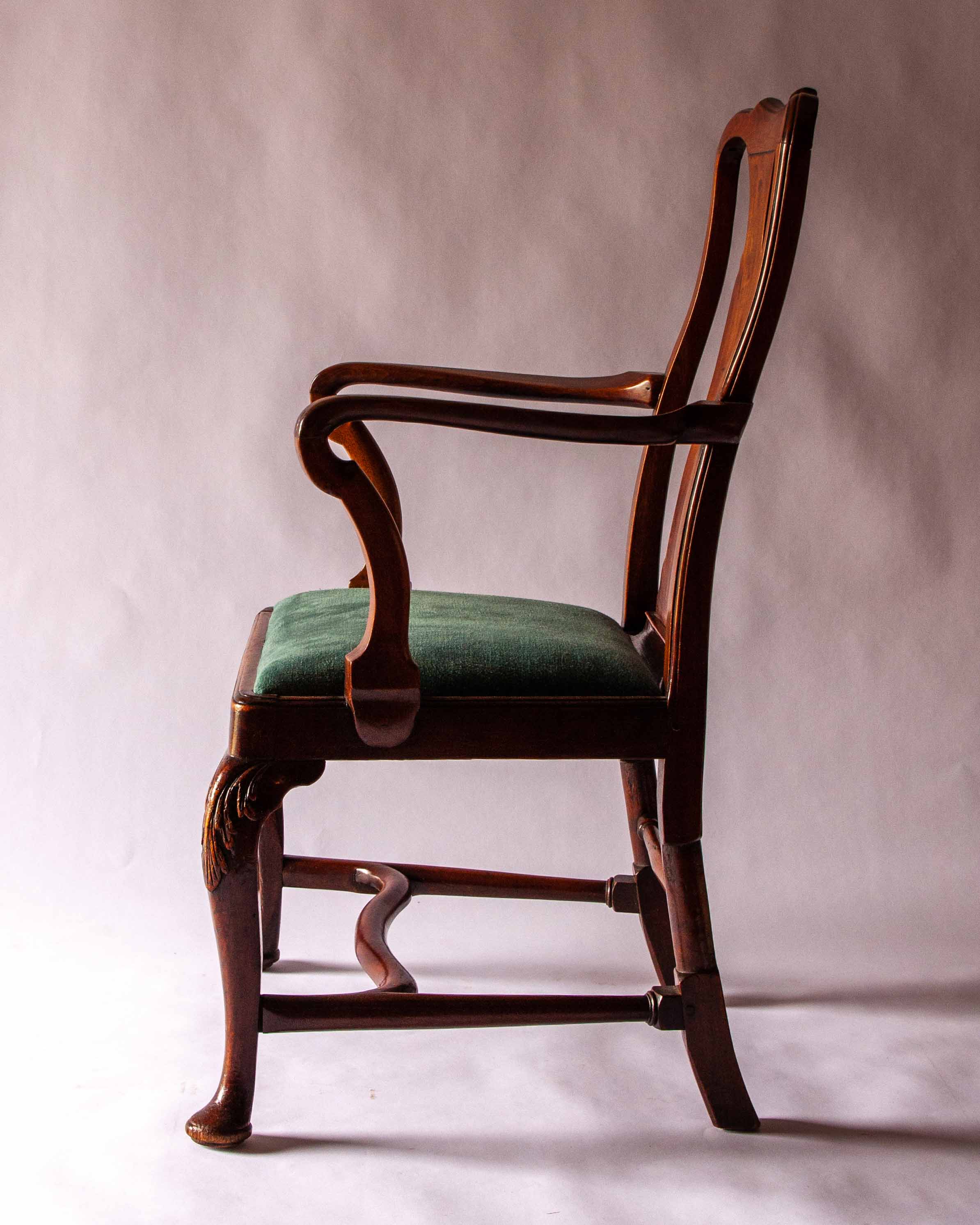 George II Virginia Walnut Armchair