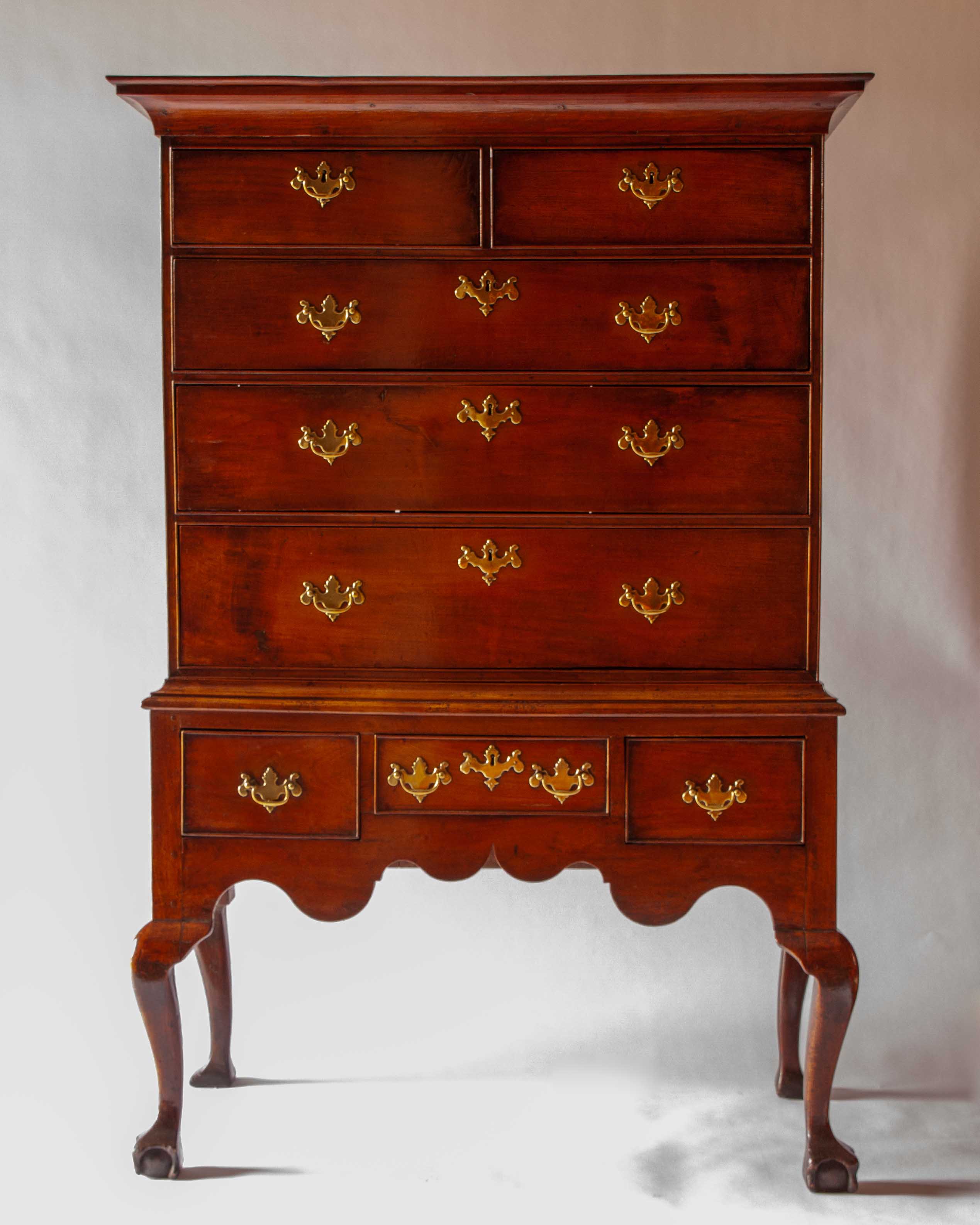 George II Cherry Chest On Stand