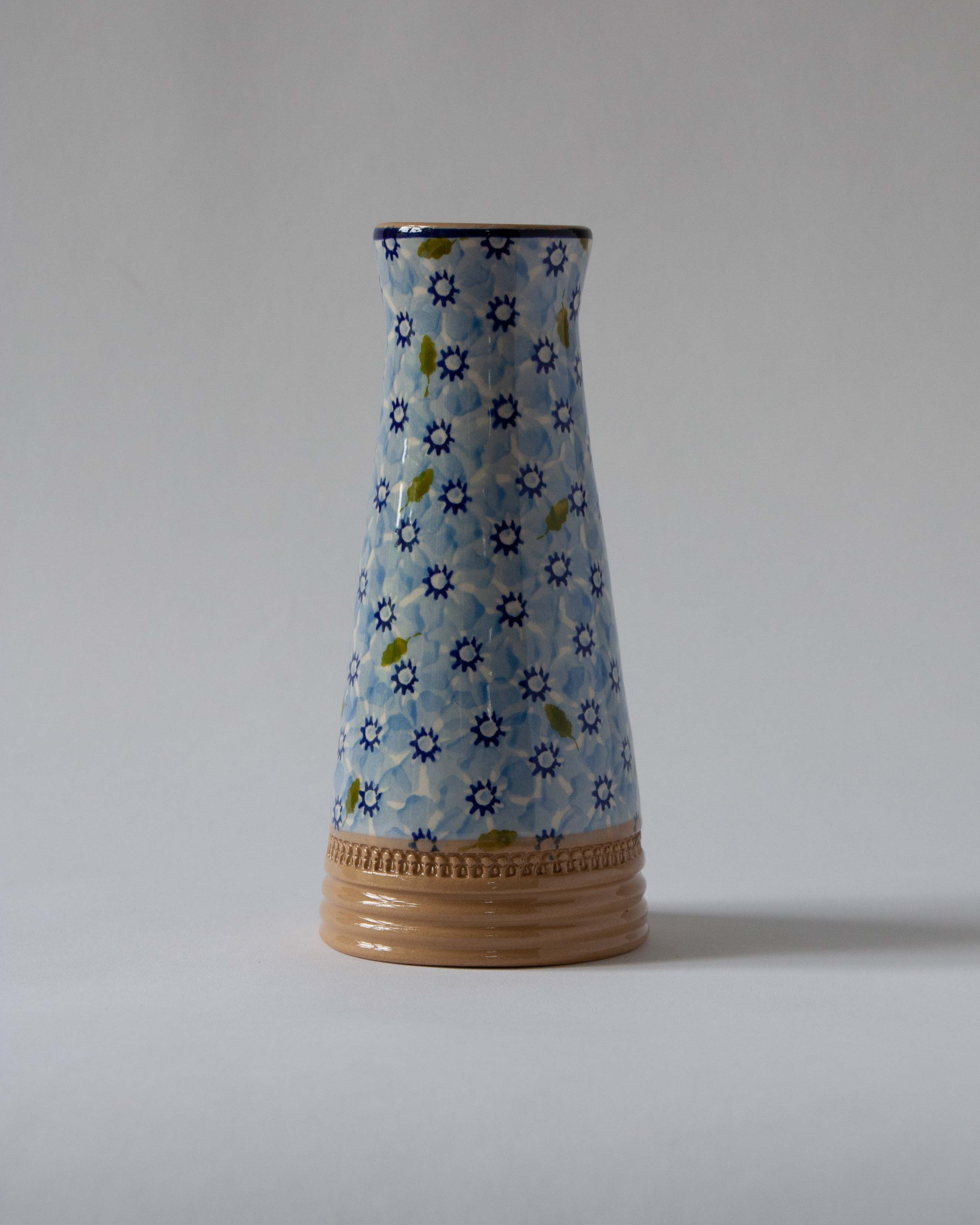 Dunloe Handmade Blue Ceramic Stem Vase | Anboise Accessories