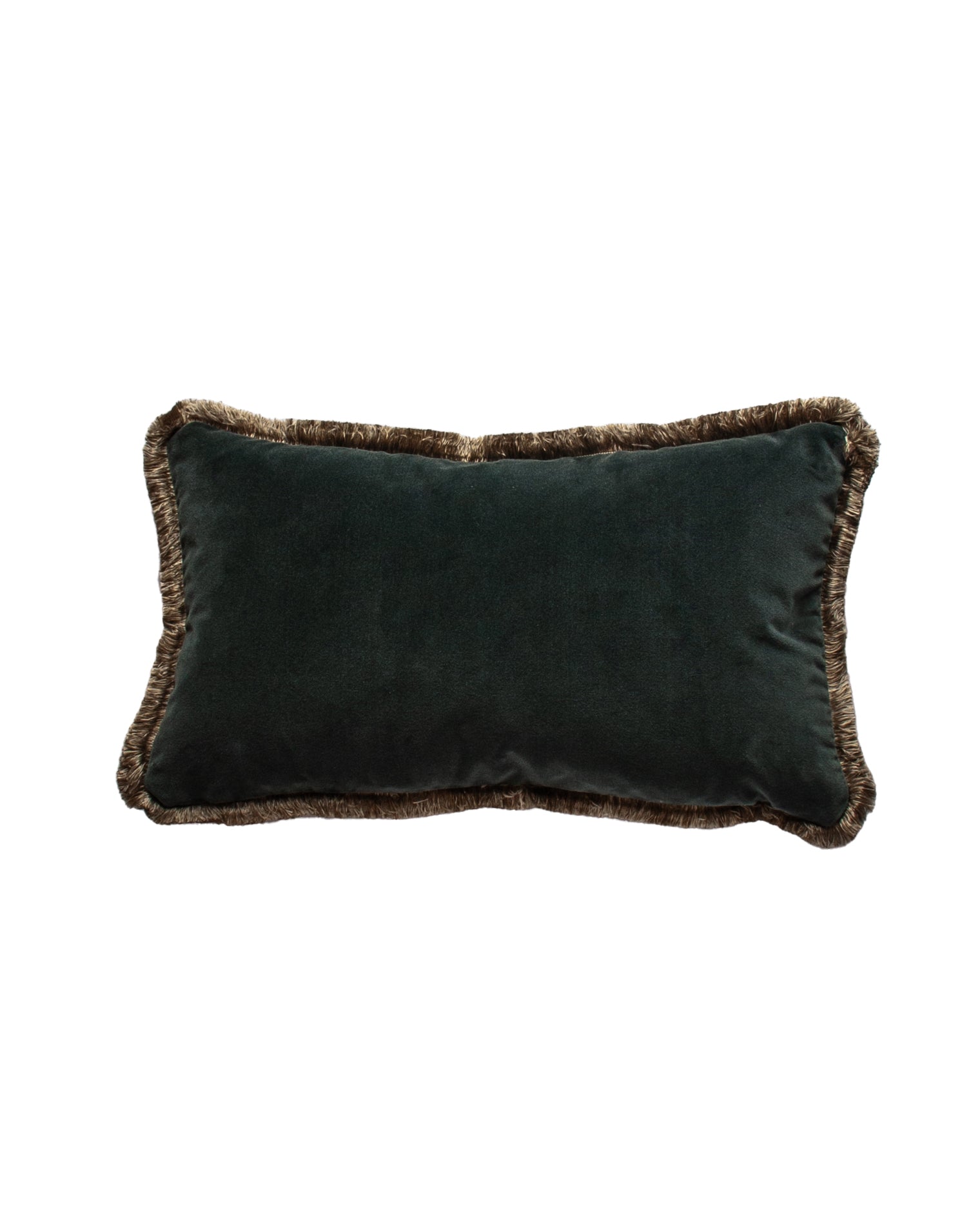 Luxury velvet fabric combined with the sumptuous silk moss trim is handmade in the UK | Anboise