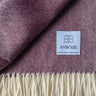 Alexis extra‑large aubergine Merino wool throw – woven in Ireland | Anboise