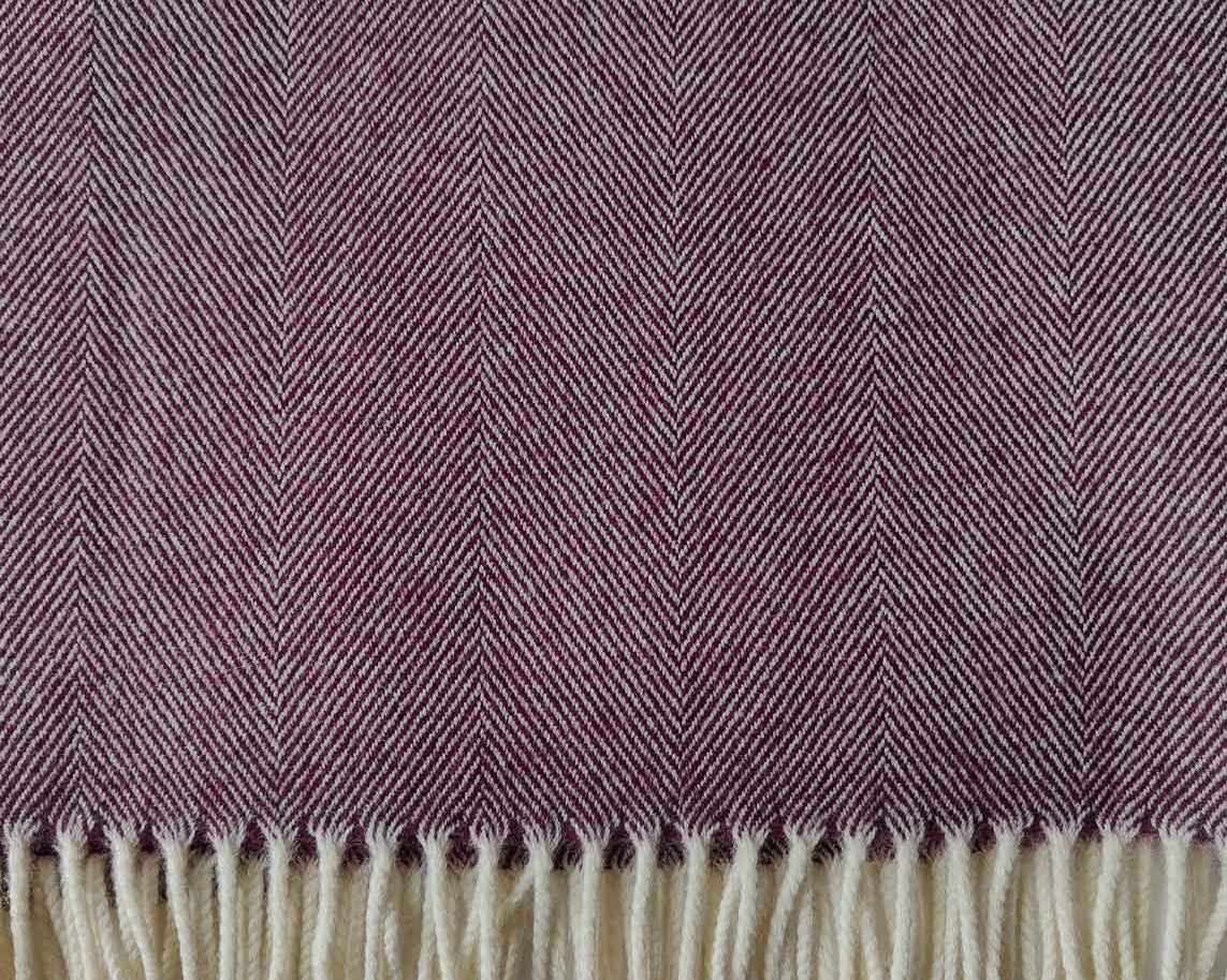 Alexis Aubergine Merino Throw | Anboise