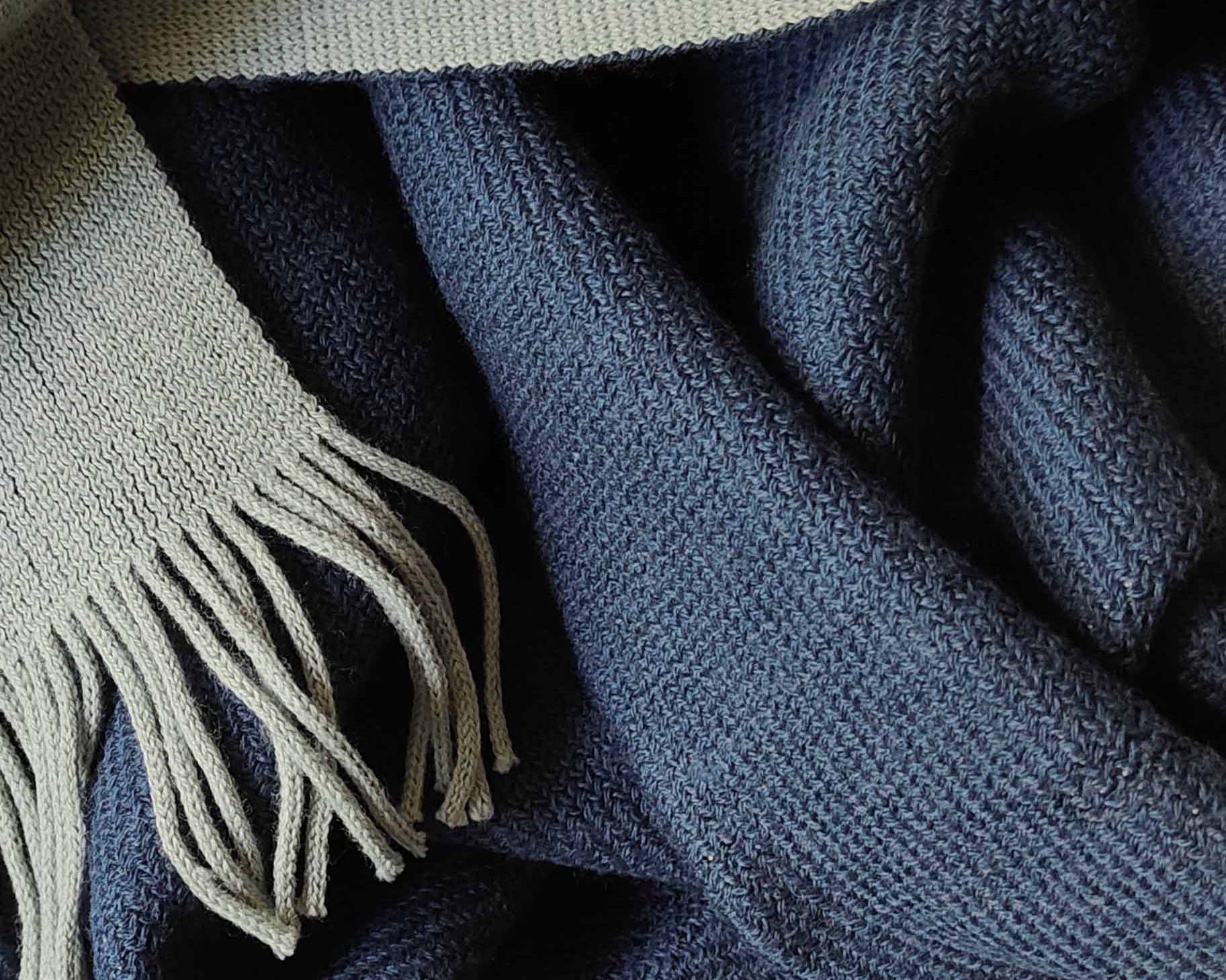 Adaline super soft Blue Two Tone luxury Throw | Anboise