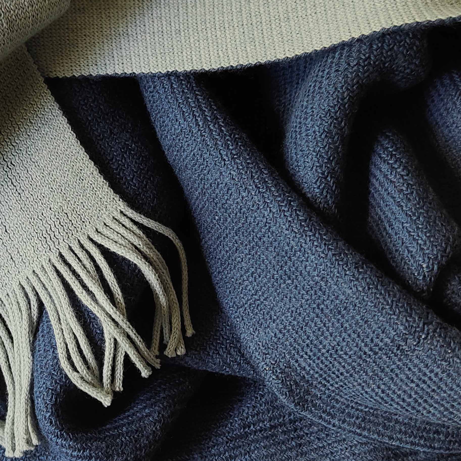 Adaline super soft Blue Two Tone luxury Throw | Anboise