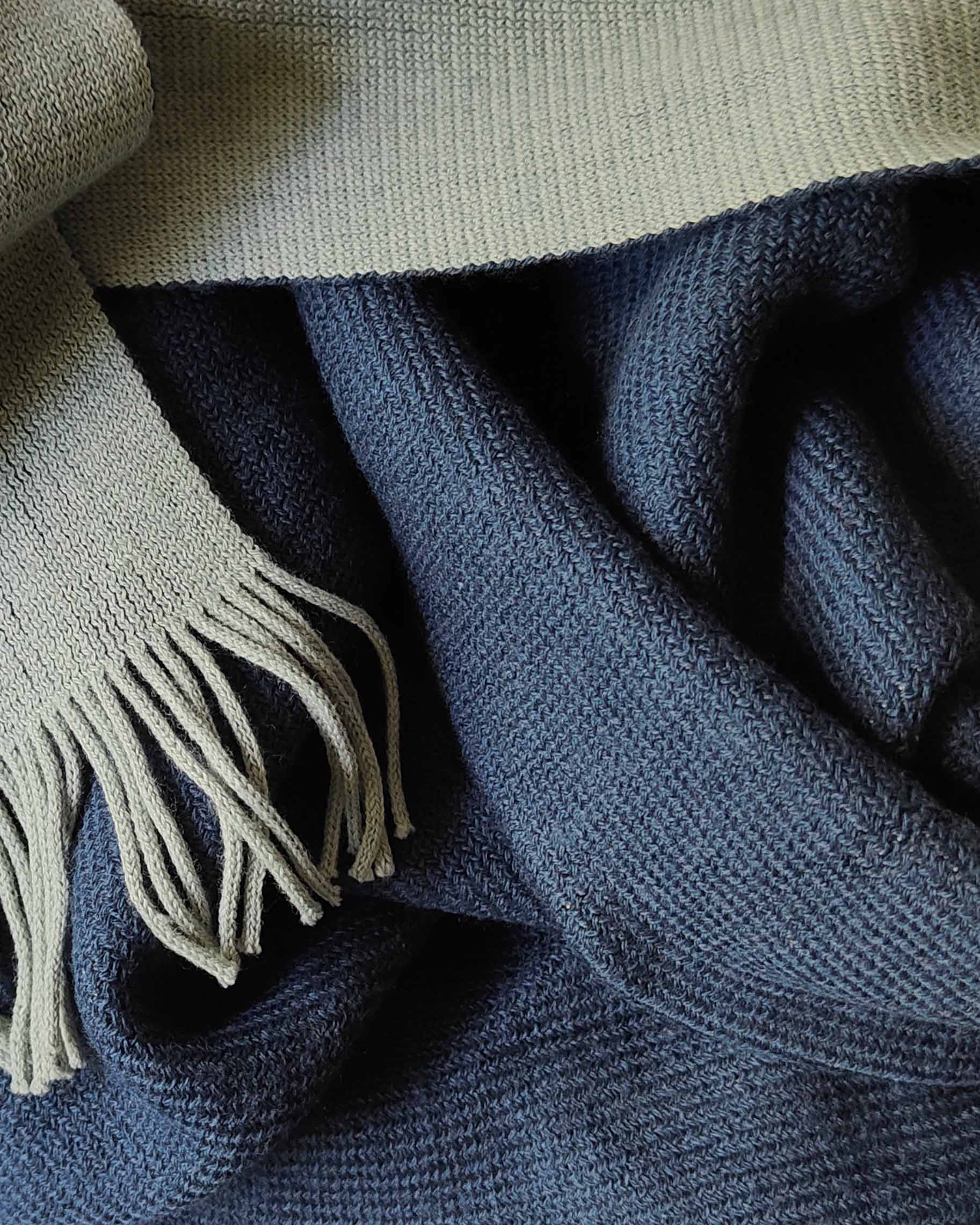 Adaline super soft Blue Two Tone luxury Throw | Anboise