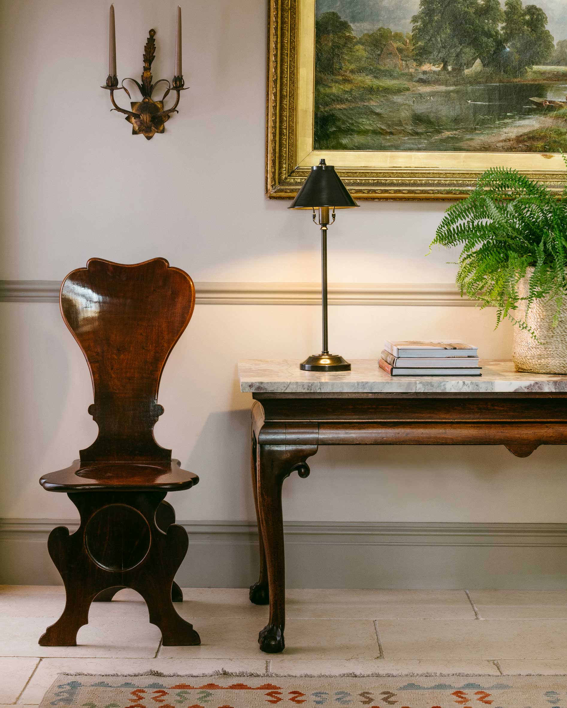 Pair of Mahogany Hall Chairs