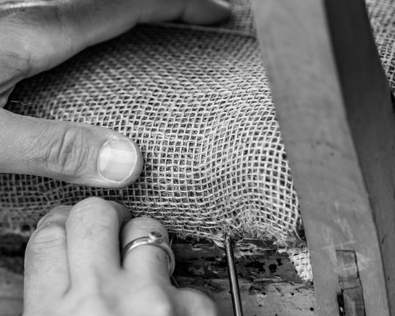 The timeless luxury Vannes armchair is handmade in the UK | Anboise