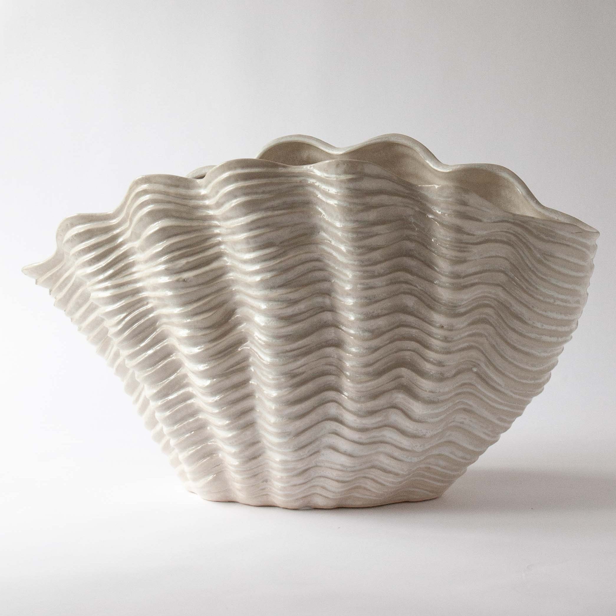 Amina Large Ceramic Shell Vase | Anboise