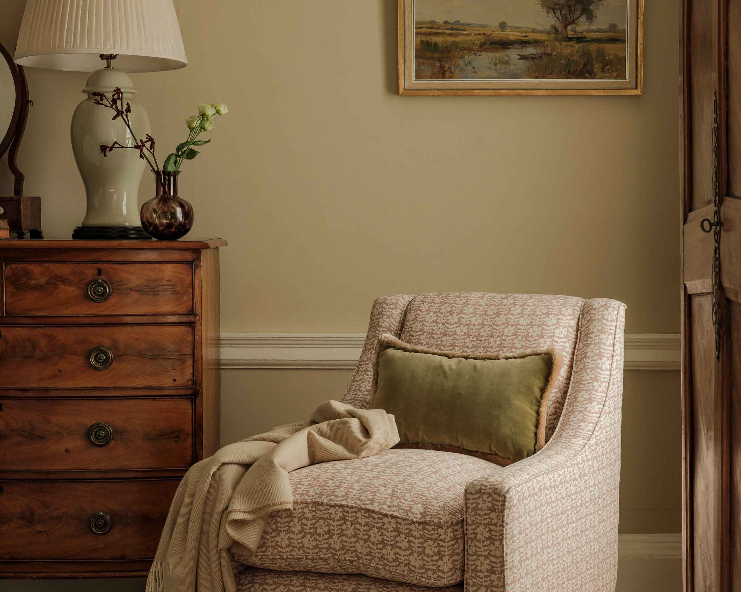 The timeless luxury Vannes armchair is handmade in the UK | Anboise