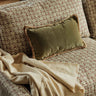 Luxury Italian velvet and silk trim cushion  Handmade in the UK | Anboise