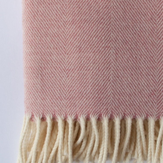 Elliana rose Merino wool throw – woven in Ireland - Anboise