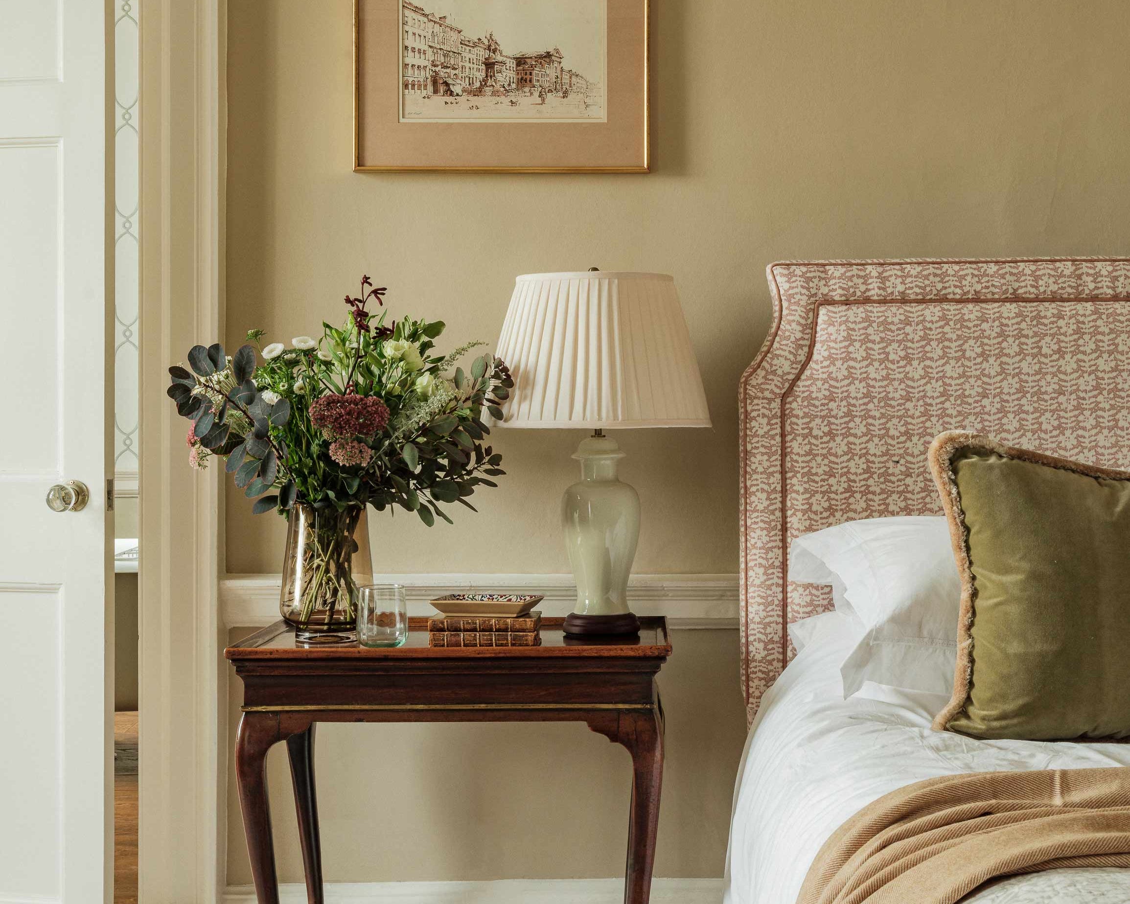 Luxury upholstered headboard styled in bedroom – Anboise