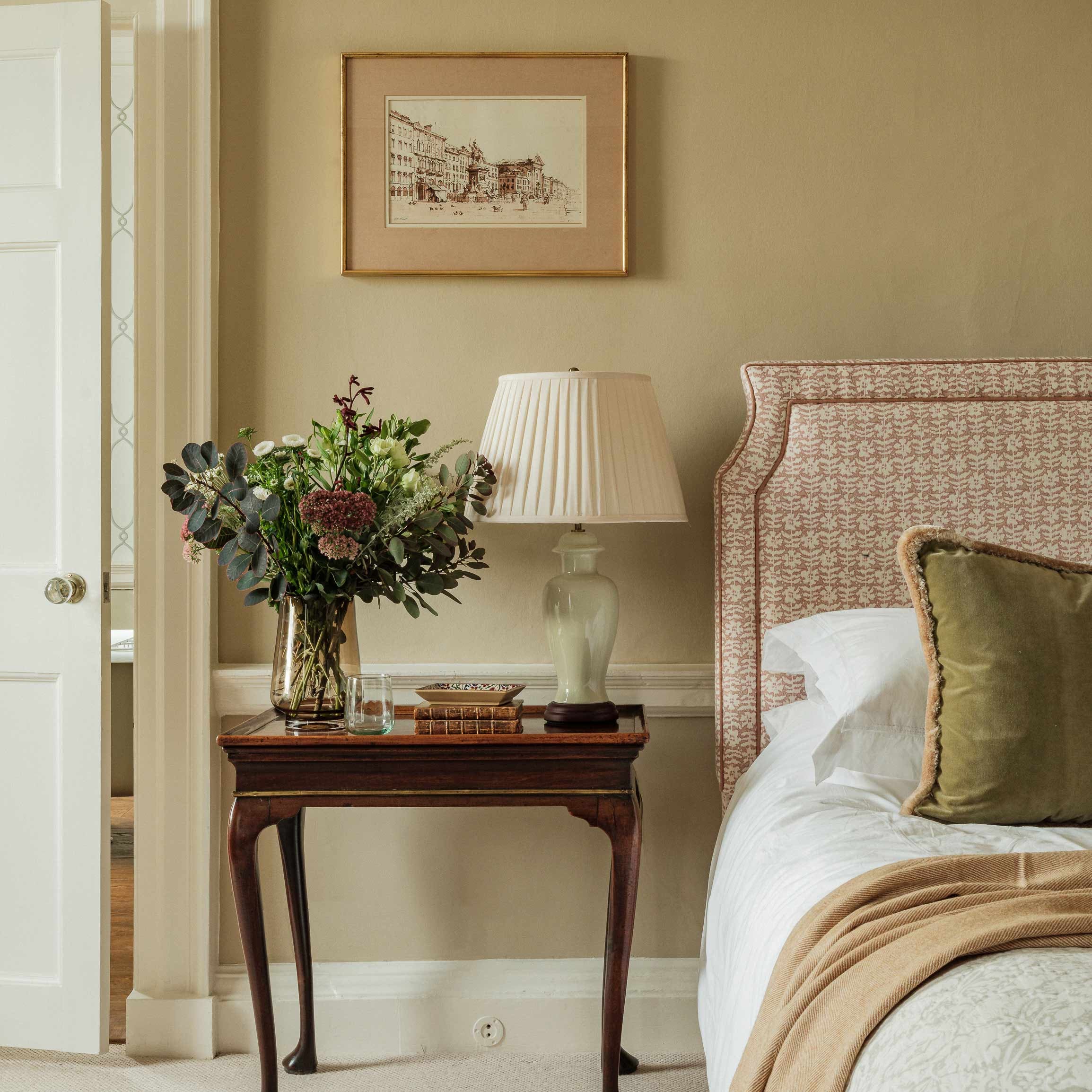 Luxury upholstered headboard styled in bedroom – Anboise