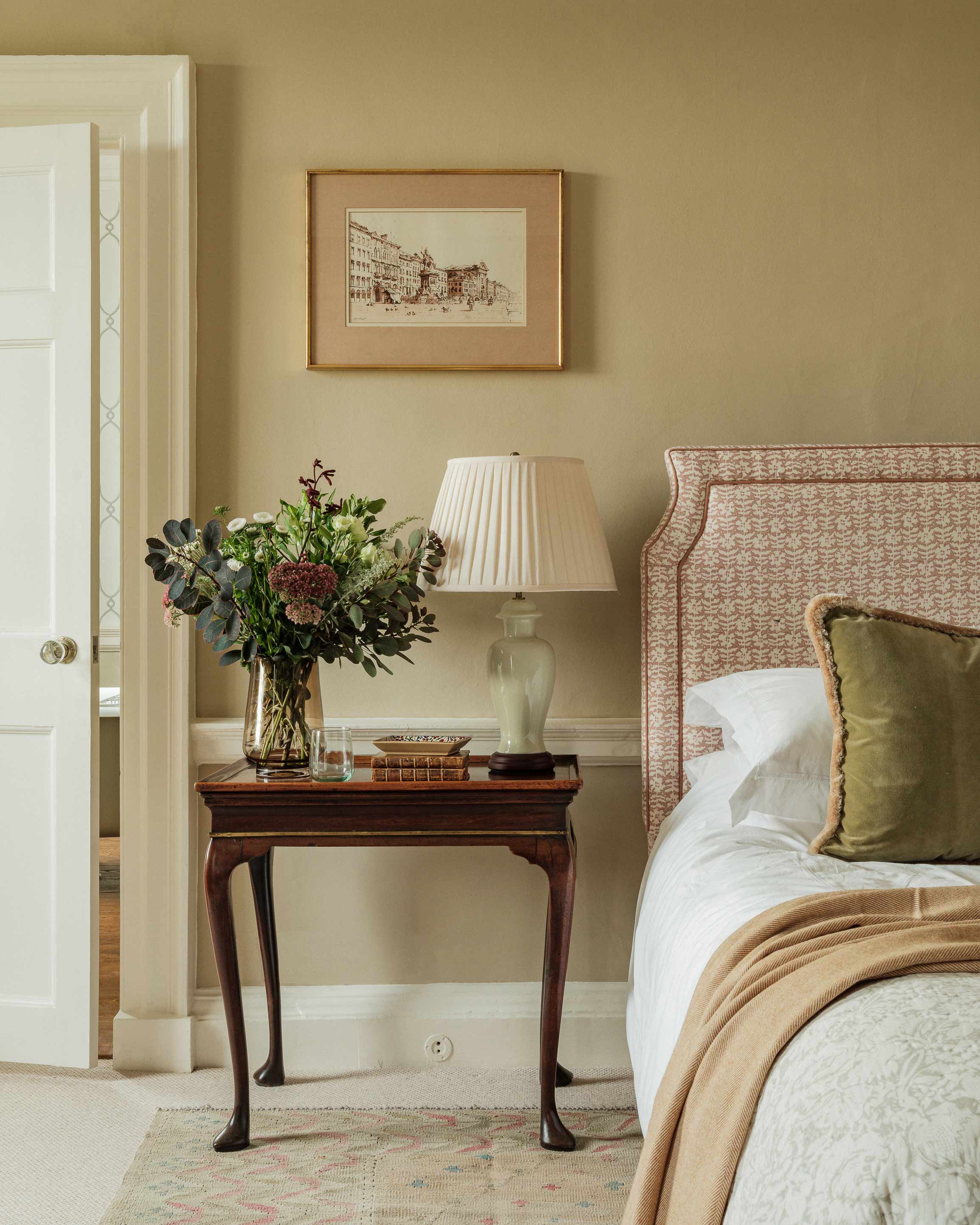 Luxury upholstered headboard styled in bedroom – Anboise