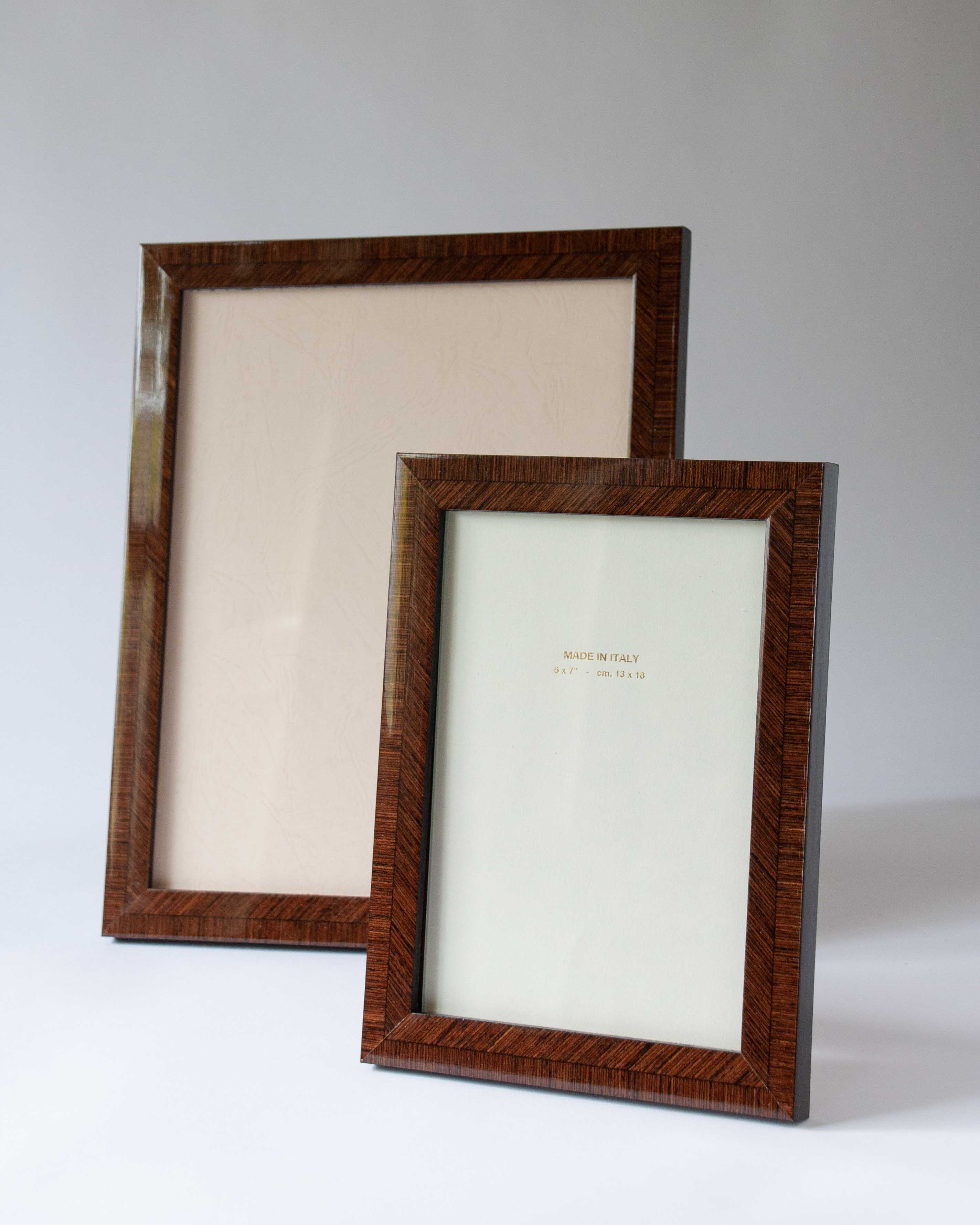 Alessandra Handmade Luxury Mahogany Marquetry Photo Frame Large | Anboise Picture Frames