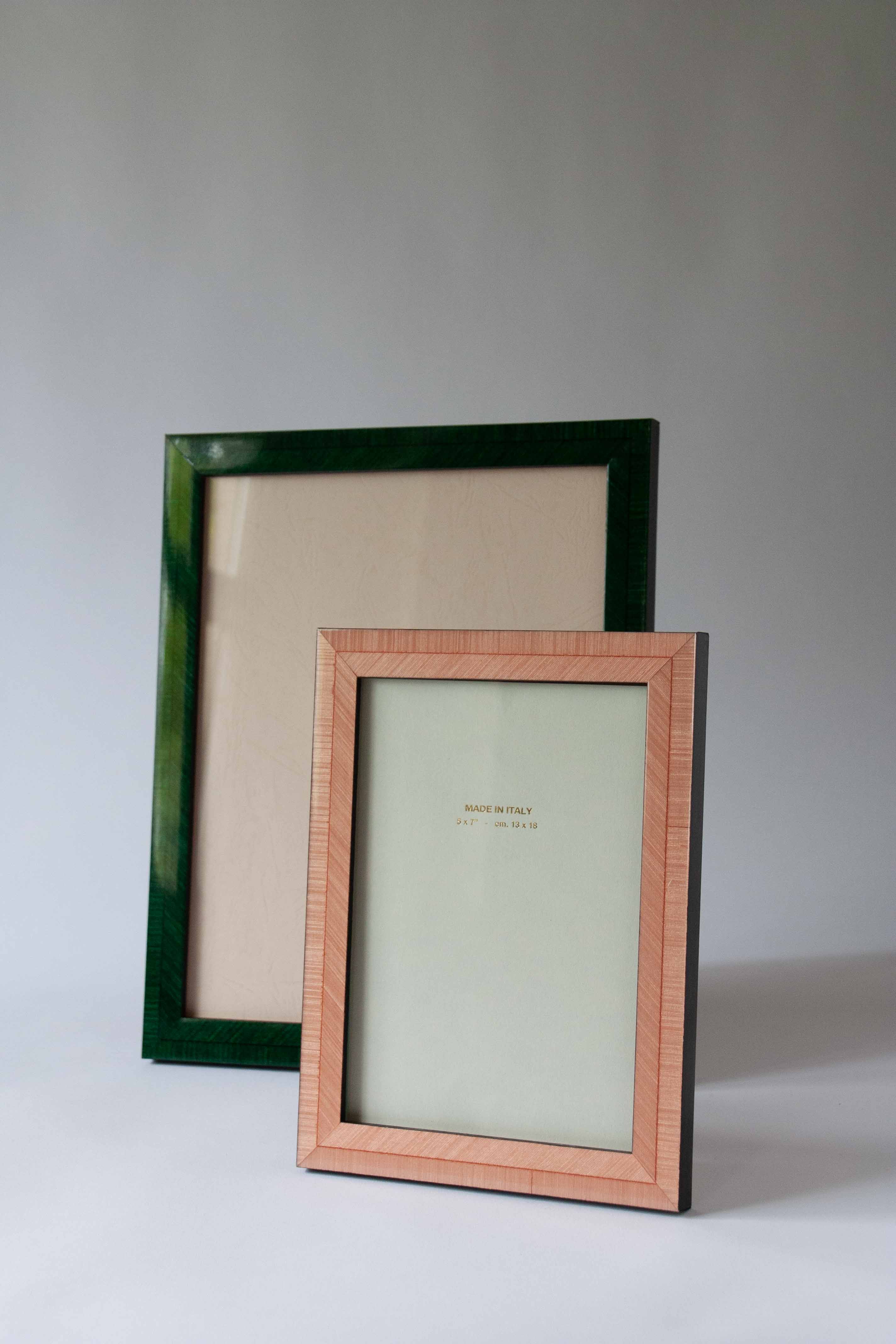 Milani Handmade Luxury Pink Lacquered Marquetry Photo Frame | Anboise