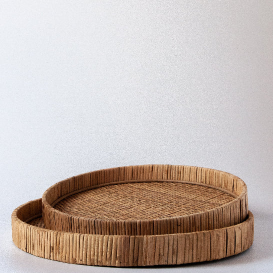 Luxury Rattan Drnks Tray - Anboise
