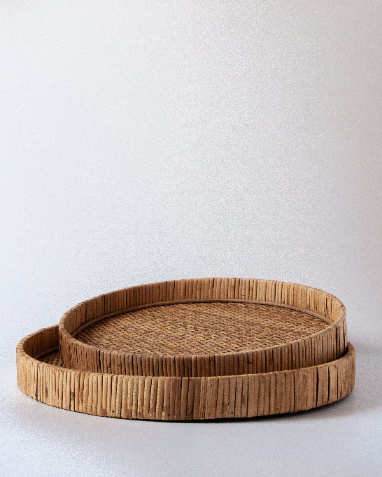 Luxury Rattan Drnks Tray - Anboise