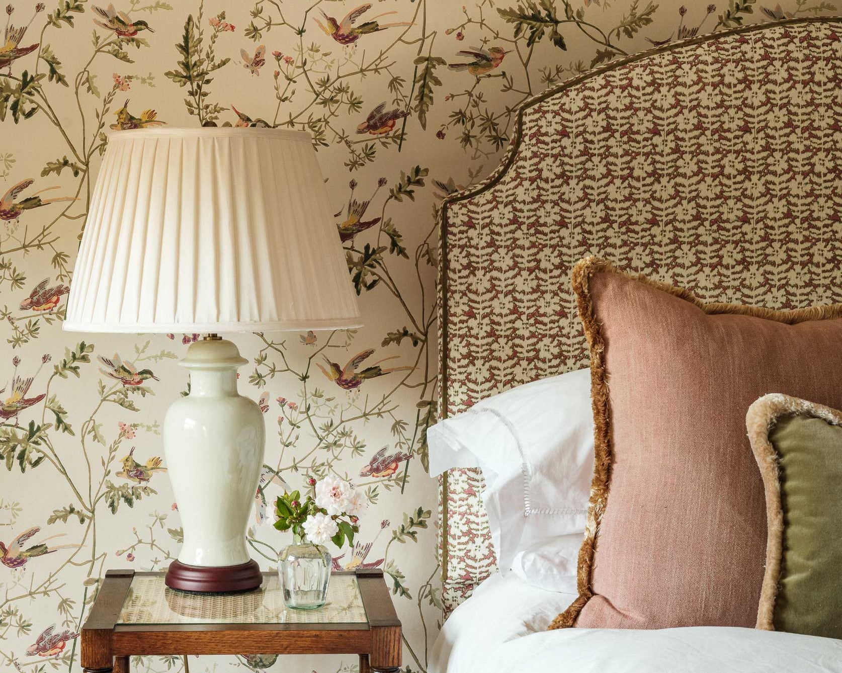 Rookery Hall curved upholstered headboard – handmade in the UK - Anboise