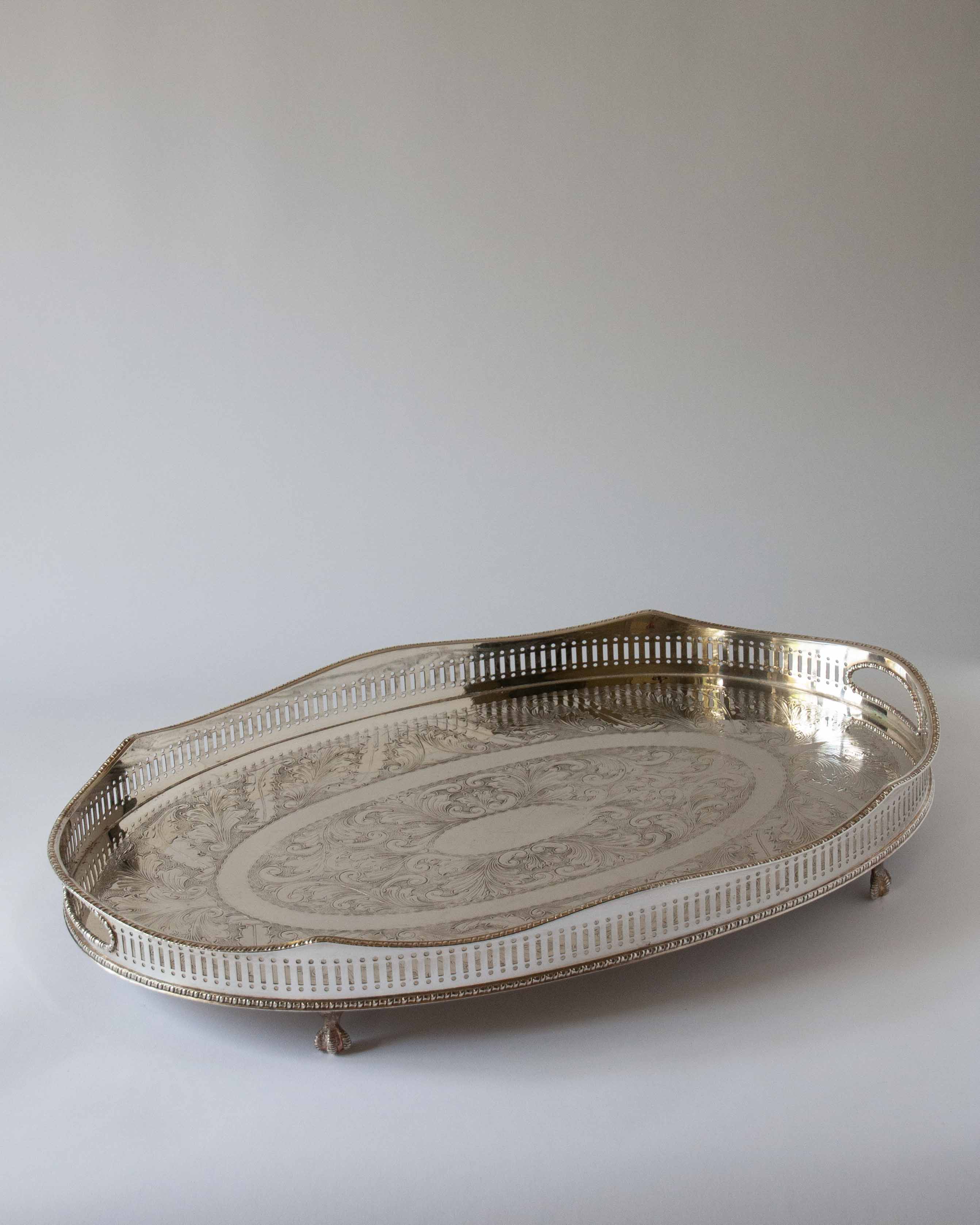 Antique Silver Drinks Tray | Anboise