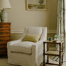 Luxury Italian velvet and linen trim cushion  Handmade in the UK | Anboise
