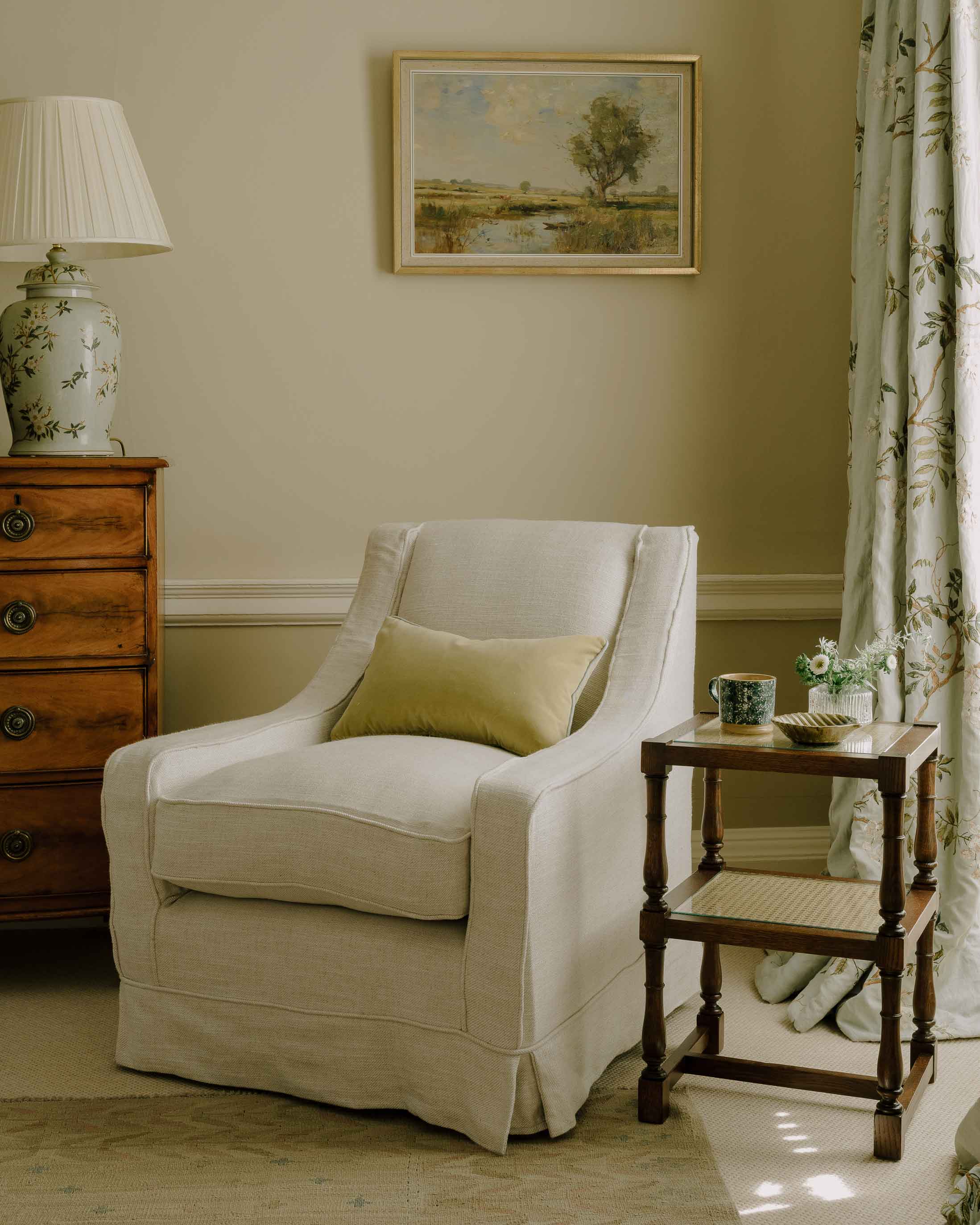 Luxury Italian velvet and linen trim cushion  Handmade in the UK | Anboise