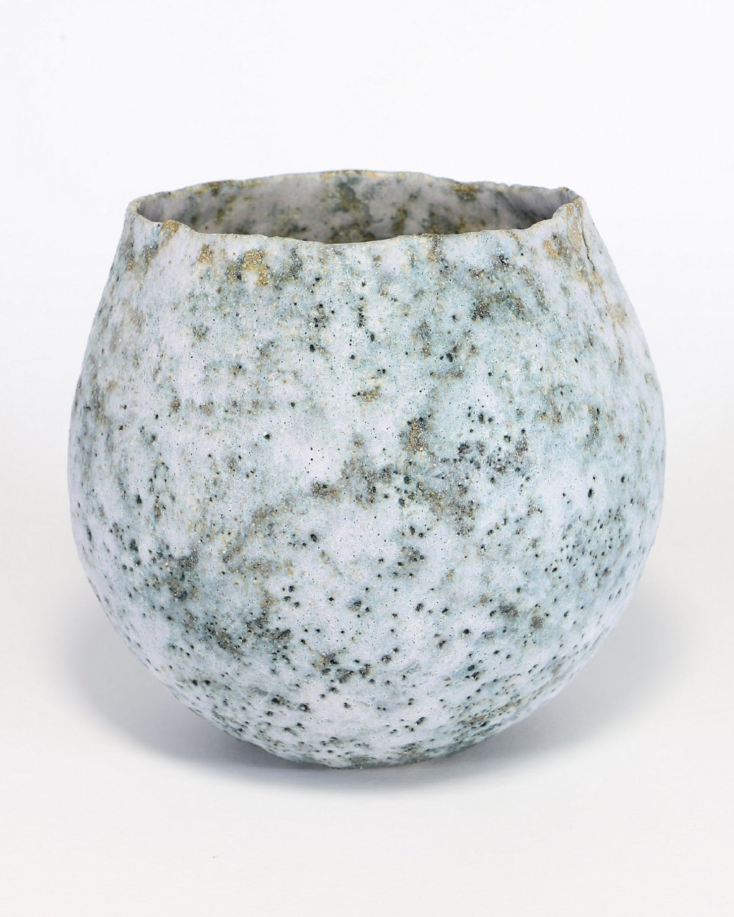 Pinch Pot lila y verde azulado con cromo (008) | Claire Lardner Burke