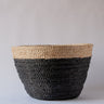 Handwoven fair‑trade jute basket in natural tones - Aboise