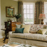 Luxury Italian velvet and linen piping cushion Handmade in the UK | Anboise