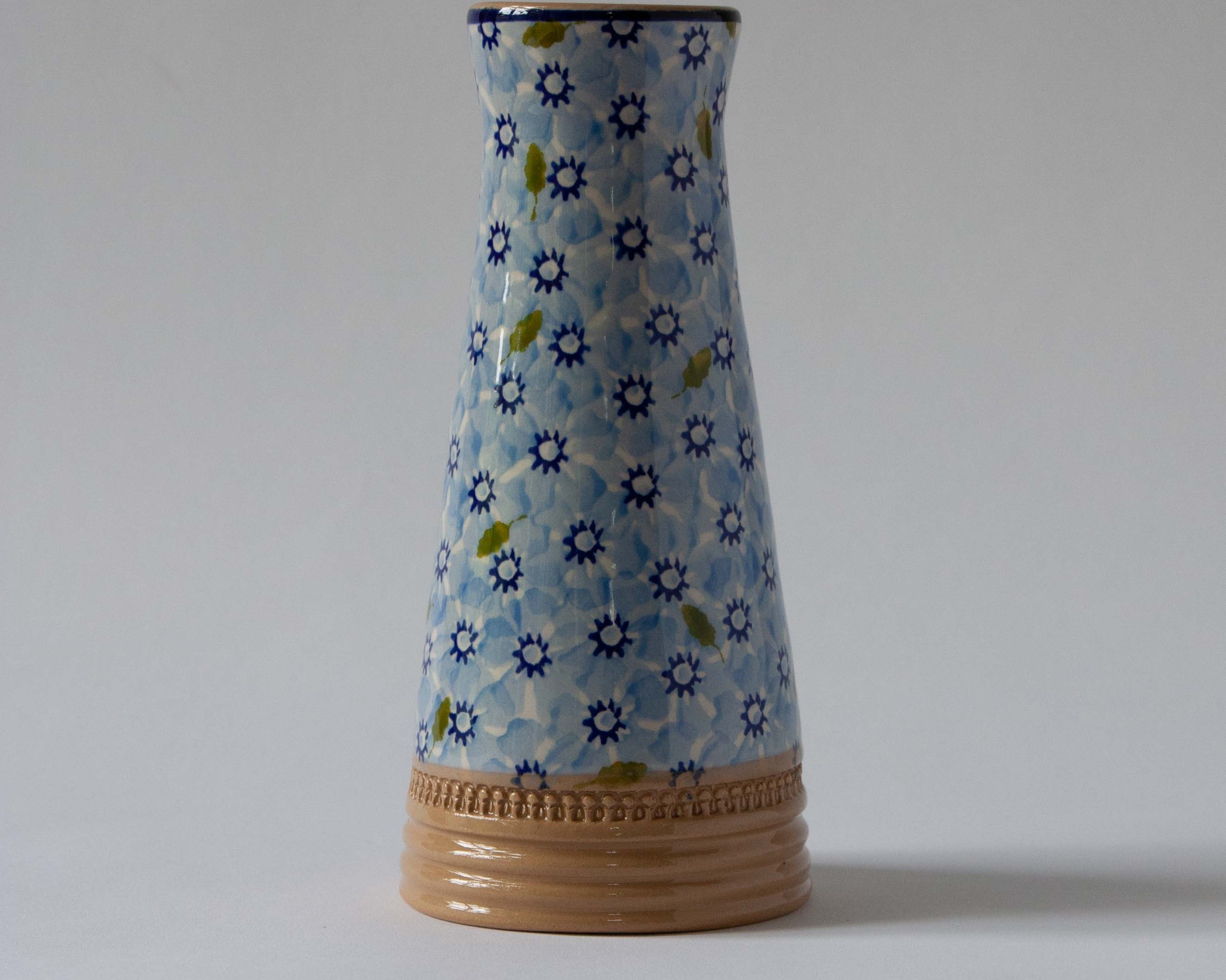 Dunloe Handmade Blue Ceramic Stem Vase | Anboise Accessories
